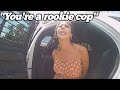ENTITLED woman thinks she's above the law, her boyfriend tells cops they work for him.