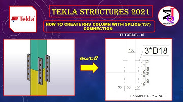 Tekla2021/How To Create RHS Column With Splice(137) Connection in Telugu Tutorial-15