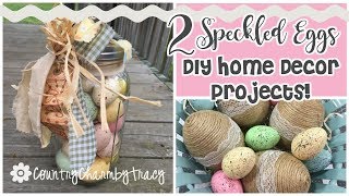 2 Speckled Eggs Projects / Thrift Store DIY / How to Paint!  Speckled Eggs
