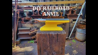 I turn a Railroad Track into an Anvil! Simple & Easy DIY - Homemade Anvil - Railroaders Edition