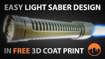 Beginner Easy Light Saber Design in Free 3D Coat Print