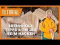 Richard zeigt tipps  trick beim brennholz hacken i tutorial der bayerischen staatsforsten