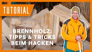 Richard zeigt: Tipps & Trick beim Brennholz hacken I Tutorial der Bayerischen Staatsforsten