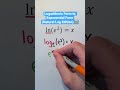 Logarithmic Form To Exponential Form Natural Log Edition Shorts Algebra Math Education 