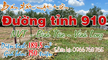Bán đất nền mặt tiền đường tỉnh 910 xã Nguyễn Văn Thảnh Bình Tân | nhadatsvn