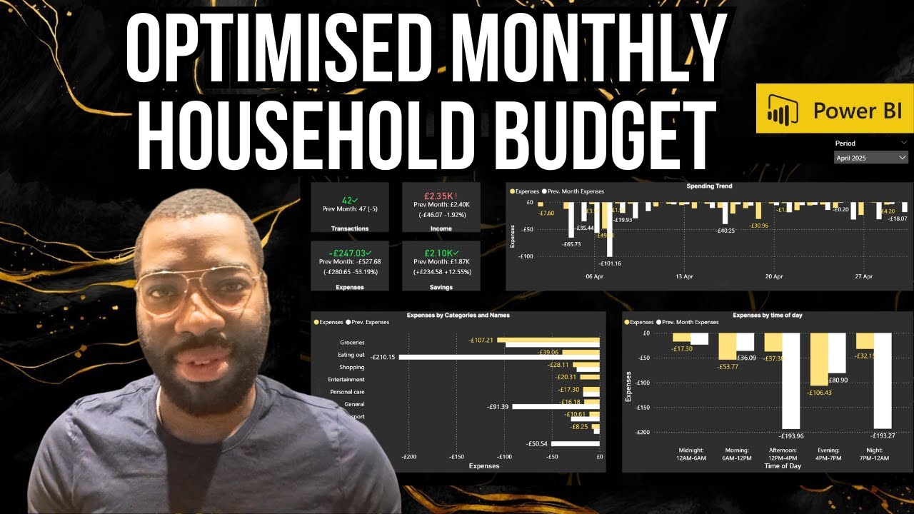 Optimise Your Monthly Household Budget with Power BI Instead of Excel