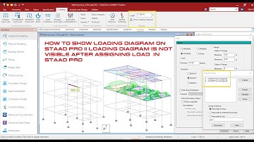HOW TO SHOW LOADING DIAGRAM ON STAADPRO I LOADING DIAGRAM  NOT VISIBLE AFTER ASSIG LOAD  IN STAADPRO