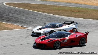 This is the first batch of privately owned ferrari fxx k evos hit
track! these 3 made their world debut at ferrari's corse clienti event
in te...