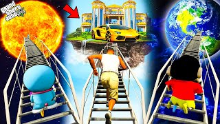 GTA 5: Franklin & Shin Chan & Doraemon Found a New Stair Way to Heaven in Telugu