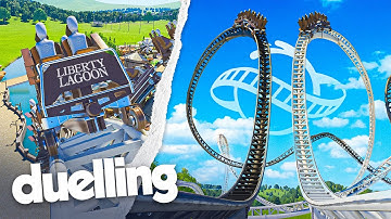 Building DUELLING LAUNCH COASTERS In My Planet Coaster 2 Park!