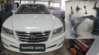 hyundai azera - replacing shock absorber - control arm - sway bar links - tie rod - ball joint