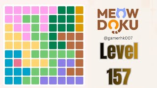Meowdoku level 157 Walkthrough Solution 