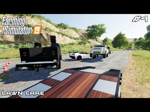 Cleaning traffic accident | Lawn Care | Farming Simulator 19 | Episode 4