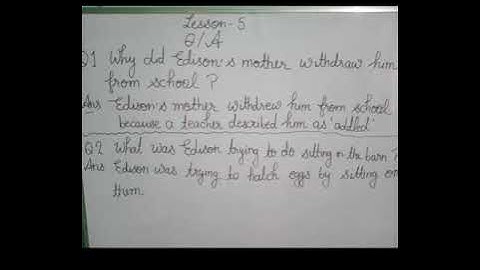 Q/A of lesson 5th (The Adventures of Little Al)