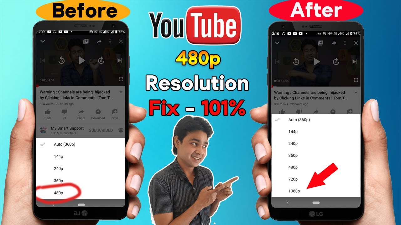 youtube resolution problem fix