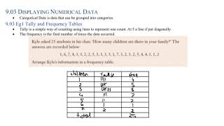 9.03 Eg1 &2 Displaying Numerical Data