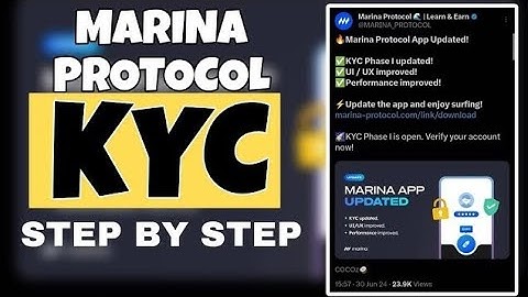 Marina Protocol KYC 1 Verified Complete Video Step By Step