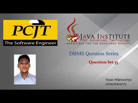 Data Base Task 33 | 1st Year | Java Institute For Advanced Technology