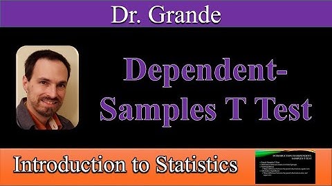 Introduction to the Dependent-Samples T Test