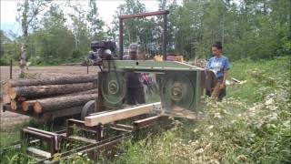 This Is a video for all you Homemade Bandsaw Sawmill Enthusiasts out there. -~-~~-~~~-~~-~- Please watch: "Snowmobie 