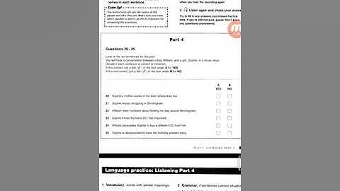 Pet Practice Plus 1 Test 1 Part 4 Listening
