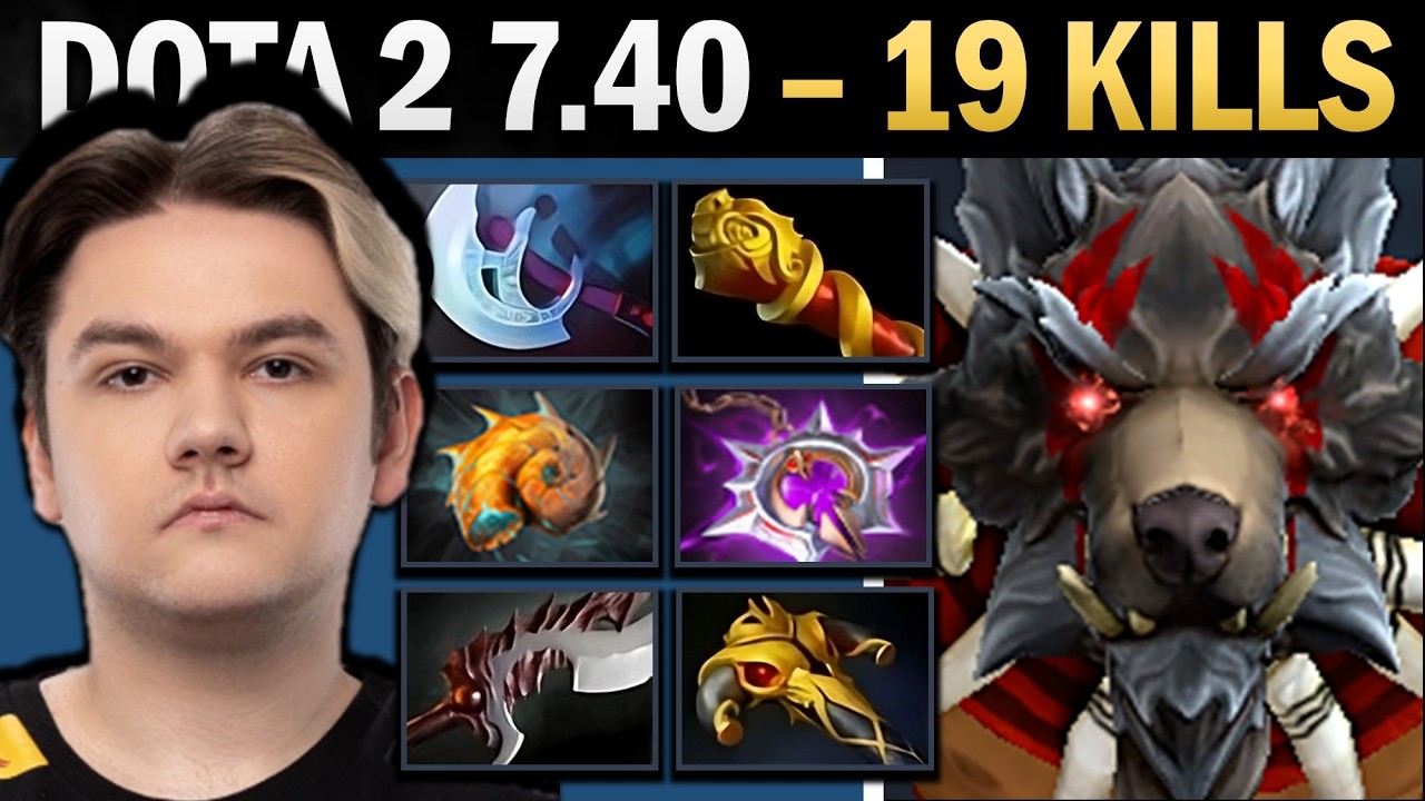 Bloodseeker Pro Carry with 19 Kills and Mjolnir - Dota Gameplay