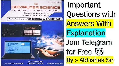 CS 1 , Computer Science -1 Most Important Questions With Explanation By:- Abhishek Sir. #Abhisheksir