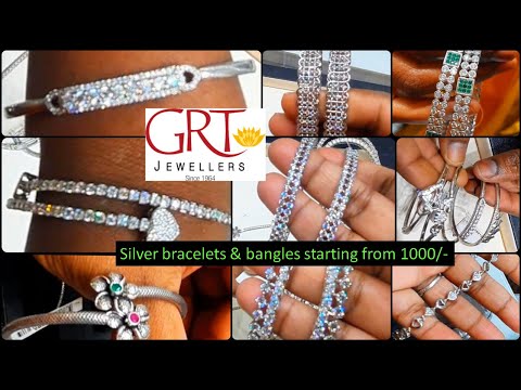 GRT silver bracelets with price | swarovski bangles in grt|chain type bracelet,bangle type