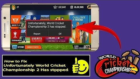 How to Fix Error Unfortunately World Cricket Championship 2 has stopped | AQ Tech Hindi