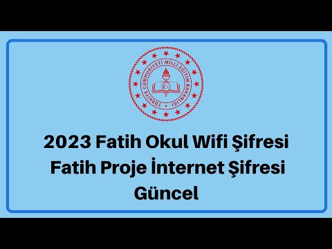 2023 Fatih Okul Wifi Şifresi Fatih Proje İnternet Şifresi Güncel