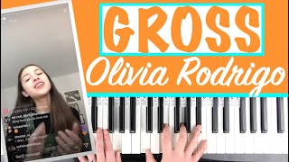 Video thumbnail of "How to play GROSS - Olivia Rodrigo (unreleased) Piano Chords Tutorial"