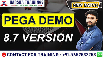 PEGA DEMO 01 | Real Time Project Walk - Through | New Batch |Sep 27 | For Training +91-9652532753