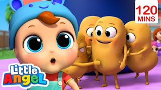 🥔1 Potato 2 Potato Karaoke!🥔 | Best Of Little Angel! | Sing Along With Me! | Moonbug Kids Songs