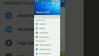SEO Android App. Mobile application for quick SEO Check. Sinium SEO Part - 1 screenshot 1
