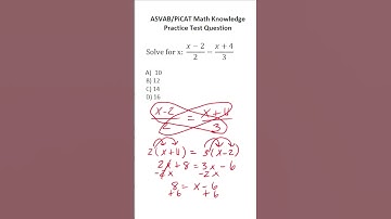 Solving Equations: ASVAB/PiCAT Math Knowledge Practice Test Question #acetheasvab with #grammarhero
