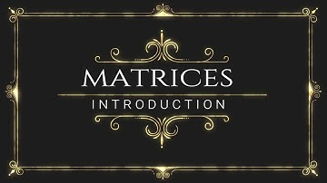 Class 12 Maths Matrices Introduction in Hindi