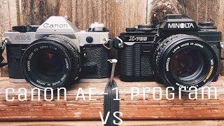 Best Budget Beginner Film Camera - Canon AE 1 Program vs MInolta x-700
