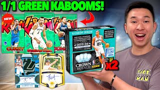 NEW 1/1 GREEN KABOOMS! 😱💥 2023-24 Panini Crown Royale Basketball FOTL Hobby Box Review x2 screenshot 5