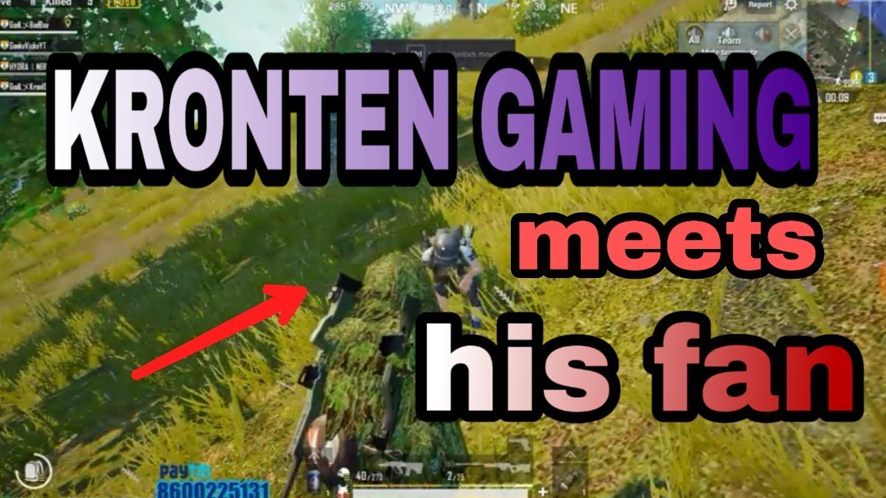 KRONTEN GAMING meets his fan in the end | Pubg mobile | - YouTube