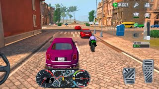 Cute girl dropping home Rolls-Royce car taxi sim service  screenshot 5