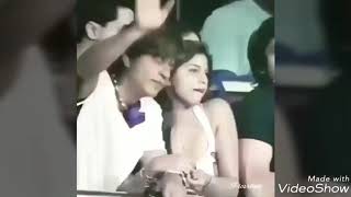 Shah Rukh Khan \& Suhana khan Cheering  and enjoying for  kkr at Eden Garden