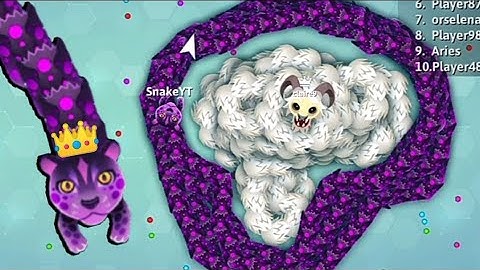 Snake.Io 🐍 The Blue Panther Trapped Top 1 Snake In The Lobby! 🐍 Epic Snakeio Gameplay