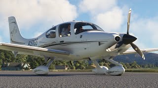 Flying the updated Cirrus SR22 from Ells Willits to Boonville in Flight Simulator