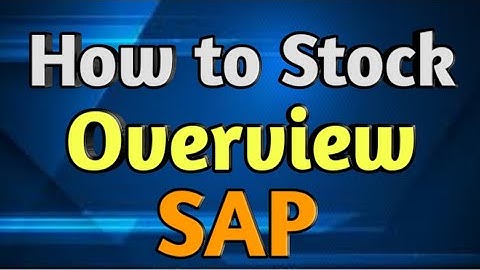 How to Stock Overview | How to check Stock | Material availability Report | sap | MBA | Accounts