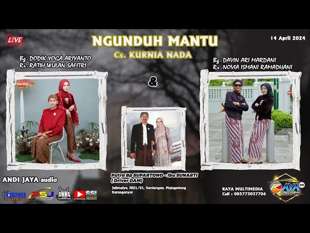 🔴📡LIVE STREAM NGUNDUH MANTU Bg DODIK - RATIH ||Bg. DAVIN - NOVIA ||Cs KURNIA NADA || ANDI JAYA audio class=