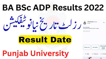 BA BSc ADP Results 2022 PU