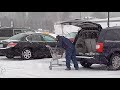 01-31-21 Trexlertown,PA Slick Travel During Heavy Snow & Grocery Store Shoppers Buying Supplies