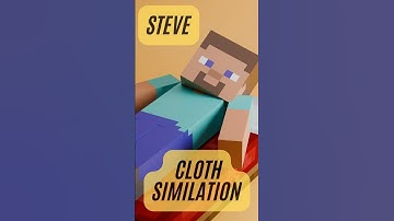 Blender Cloth Simulation Minecraft Steve #minecraft #blender #steve #clothsimulation #shorts