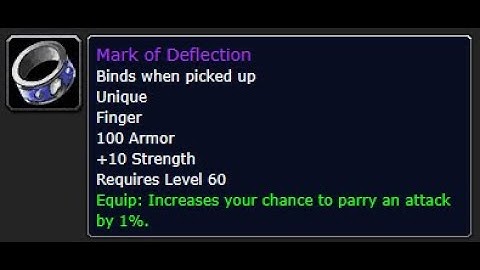 Turtle WoW - Custom Epic Ring [Mark of Deflection]