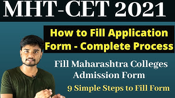 MHT CET 2021 Form Filling हिन्दी में -  How to Fill MHTCET Registration Form 2021